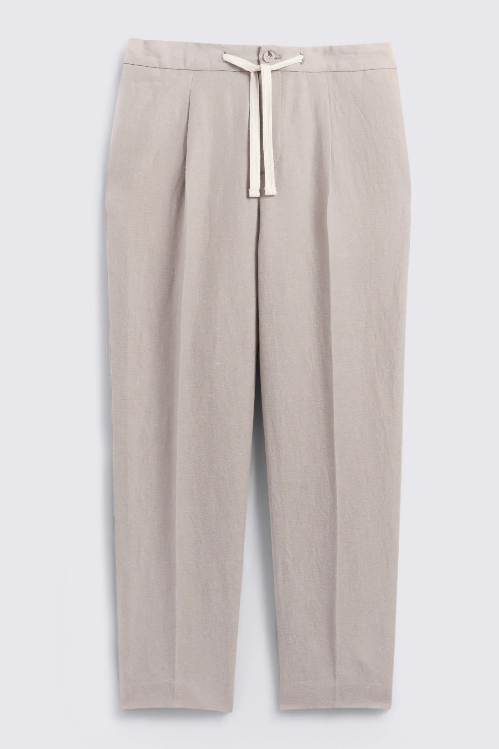 Taupe Wool Linen Beach Trousers