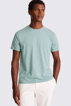 Teal Melange Crew-Neck T-Shirt