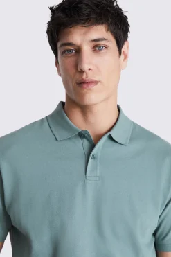 Teal Piqué Polo Shirt