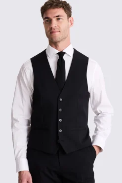 Ted Baker Tailored Fit Black Twill Waistcoat