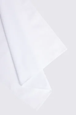 White Cotton Pocket Square
