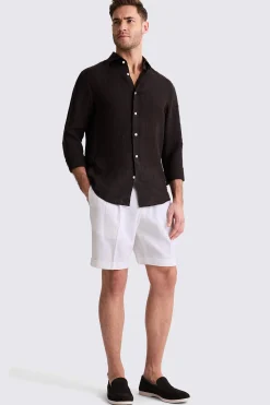 White Linen Shorts