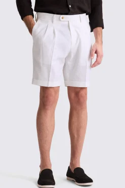 White Linen Shorts