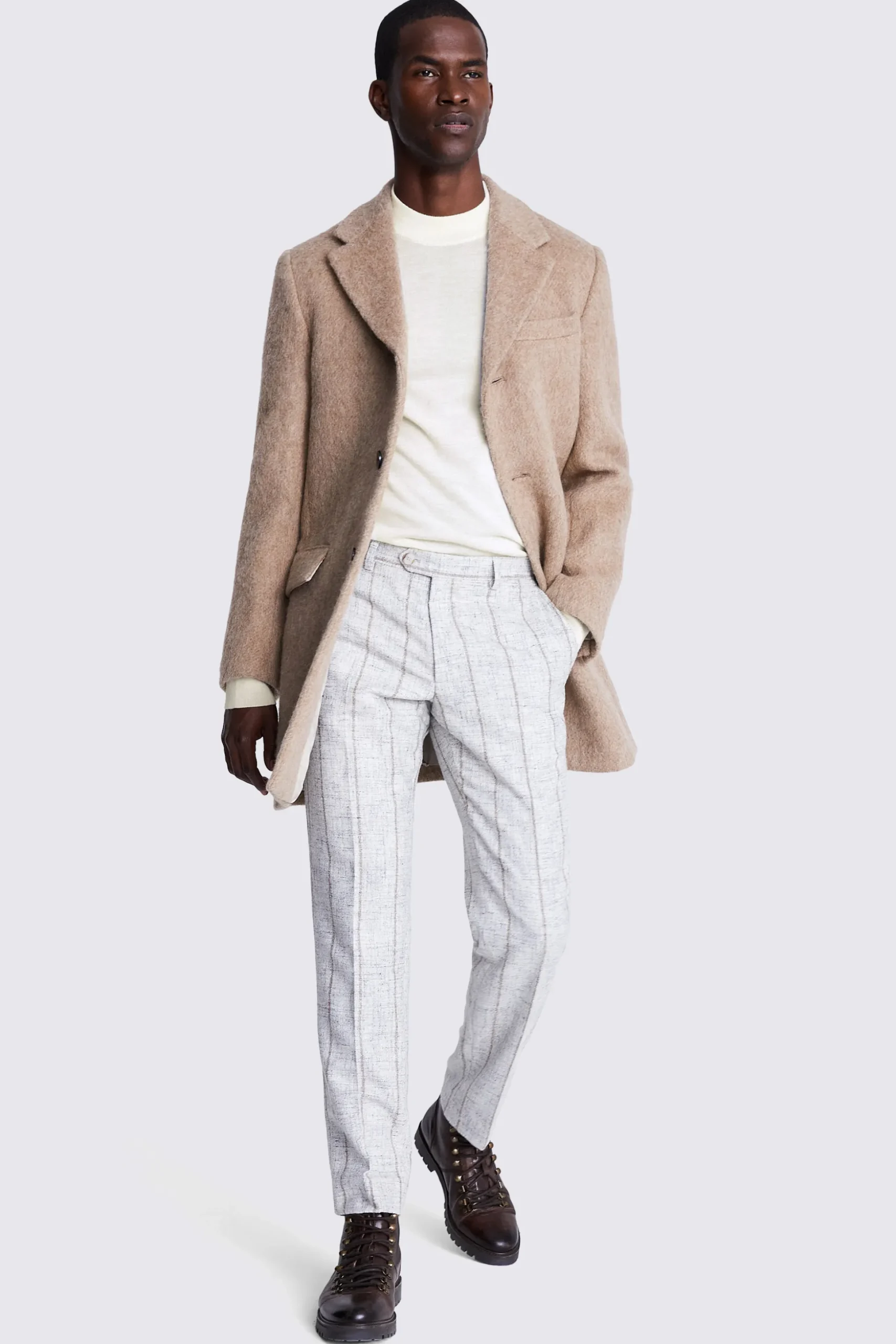 White Merino Mock-Neck Jumper