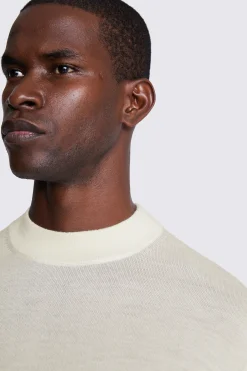 White Merino Mock-Neck Jumper