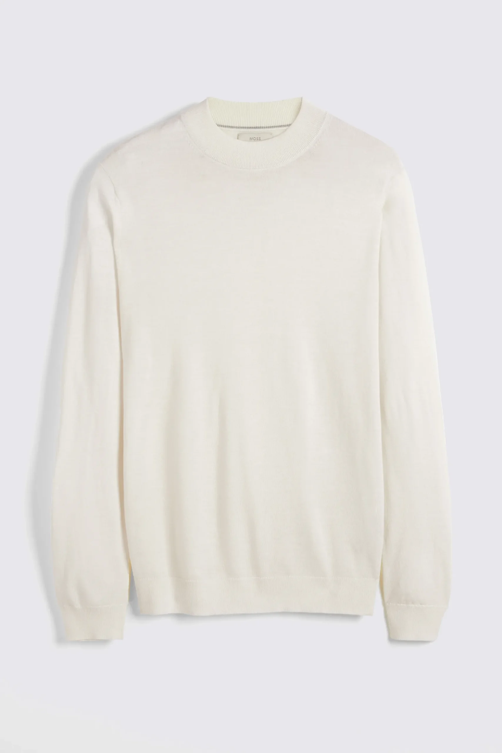 White Merino Mock-Neck Jumper