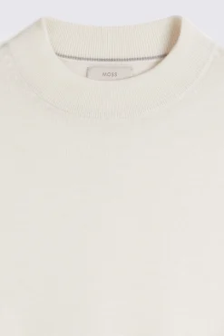 White Merino Mock-Neck Jumper