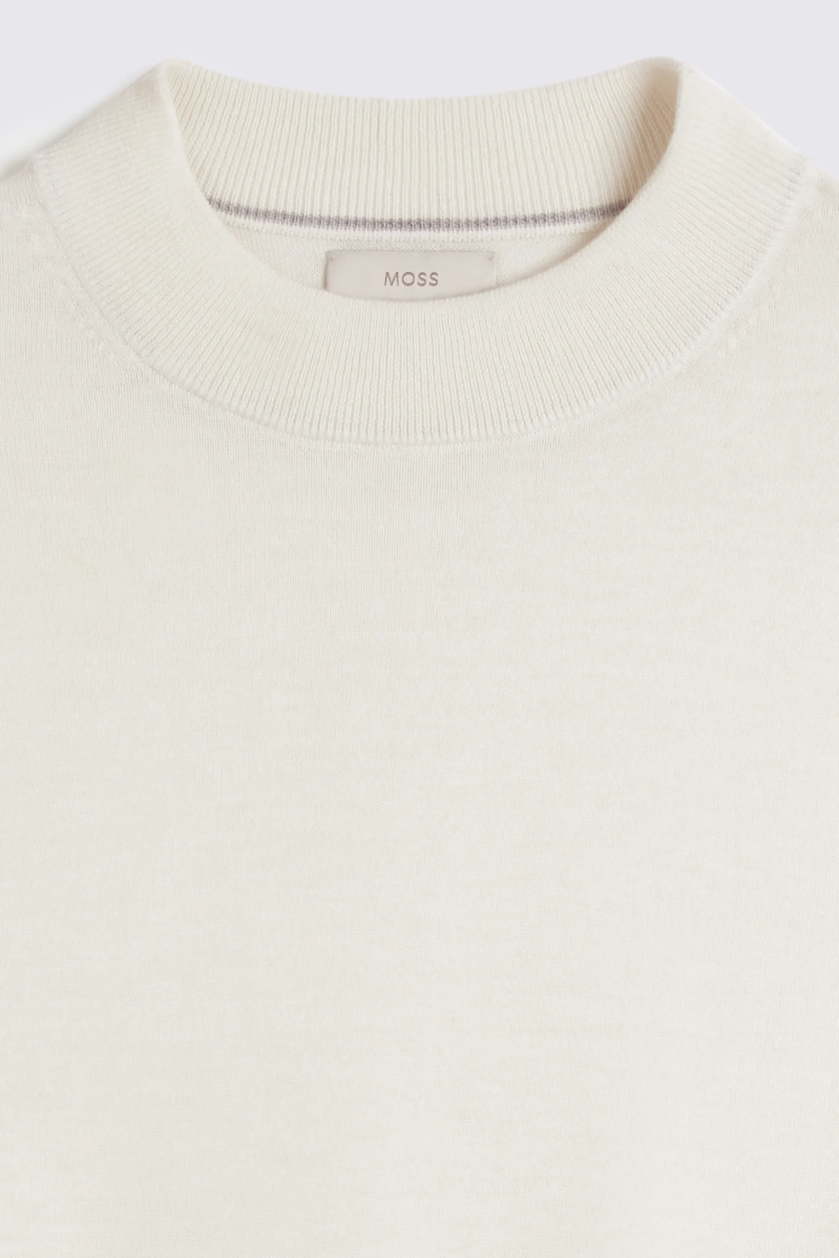 White Merino Mock-Neck Jumper