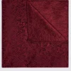 Wine Floral Swirl Silk Pocket Square