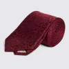 Wine Floral Swirl Silk Tie