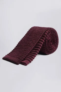 Wine Knitted Silk Tie