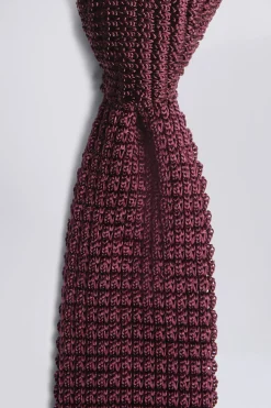 Wine Knitted Silk Tie