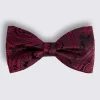 Wine Paisley Silk Bow Tie