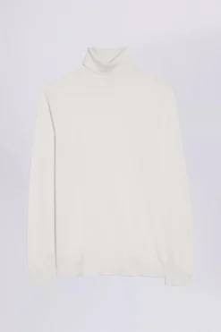 Winter White Merino Roll-Neck Jumper