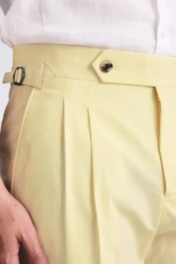 Yellow Pleated Trousers